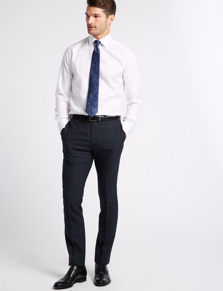Big & Tall Navy Skinny Fit Wool Trousers 3 of 5