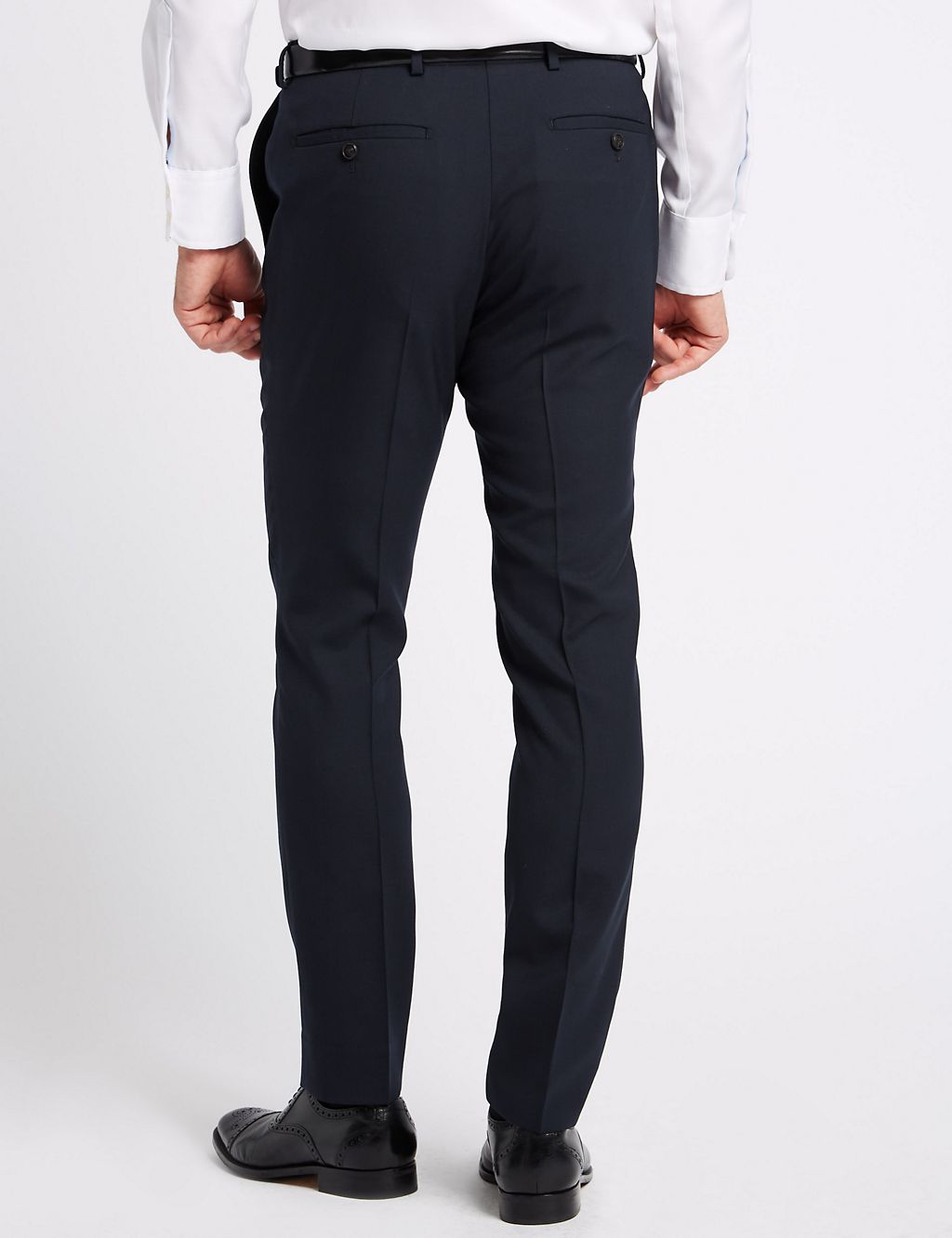 Big & Tall Navy Skinny Fit Wool Trousers 4 of 5