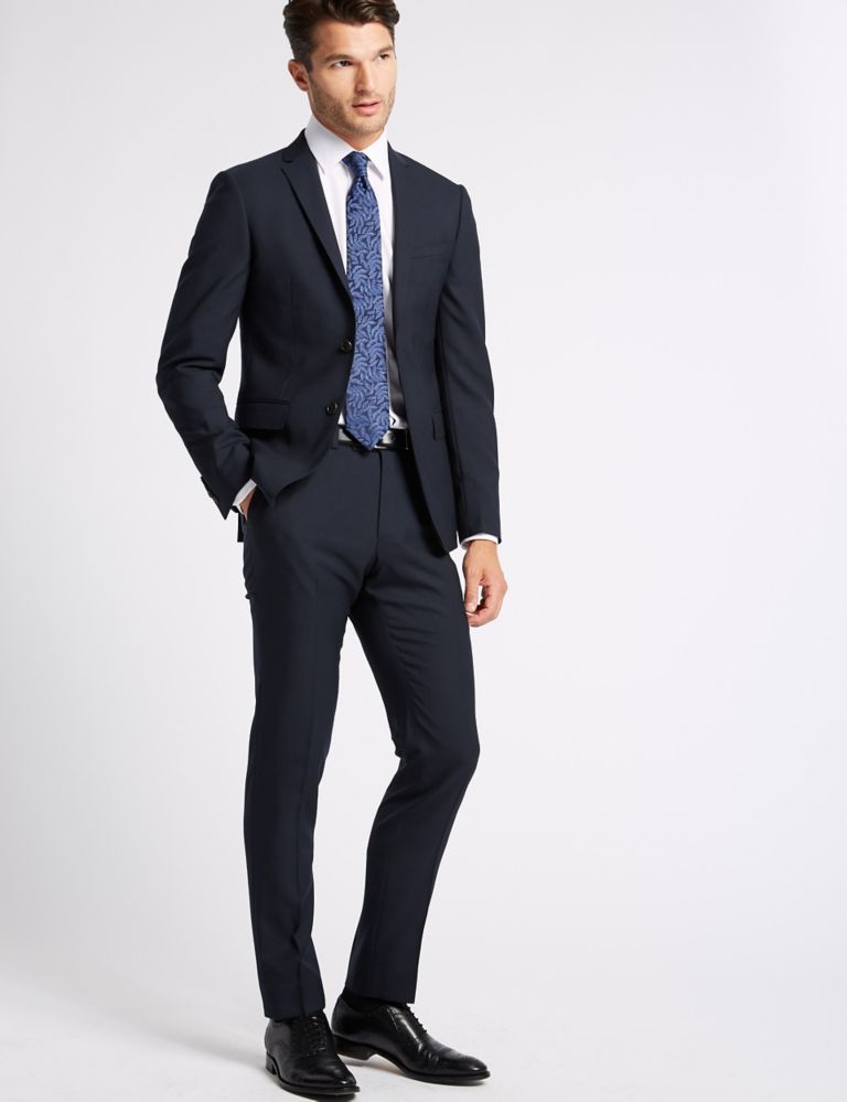 Big & Tall Navy Skinny Fit Wool Trousers 5 of 5