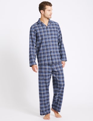 M&s mens brushed online cotton pyjamas