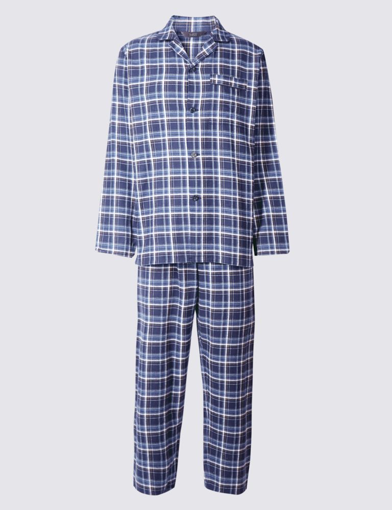 Big & Tall Pure Brushed Cotton Pyjama Set 2 of 6