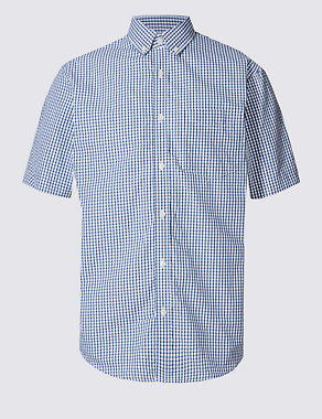 Big & Tall Pure Cotton Shirt with Pocket Image 2 of 3