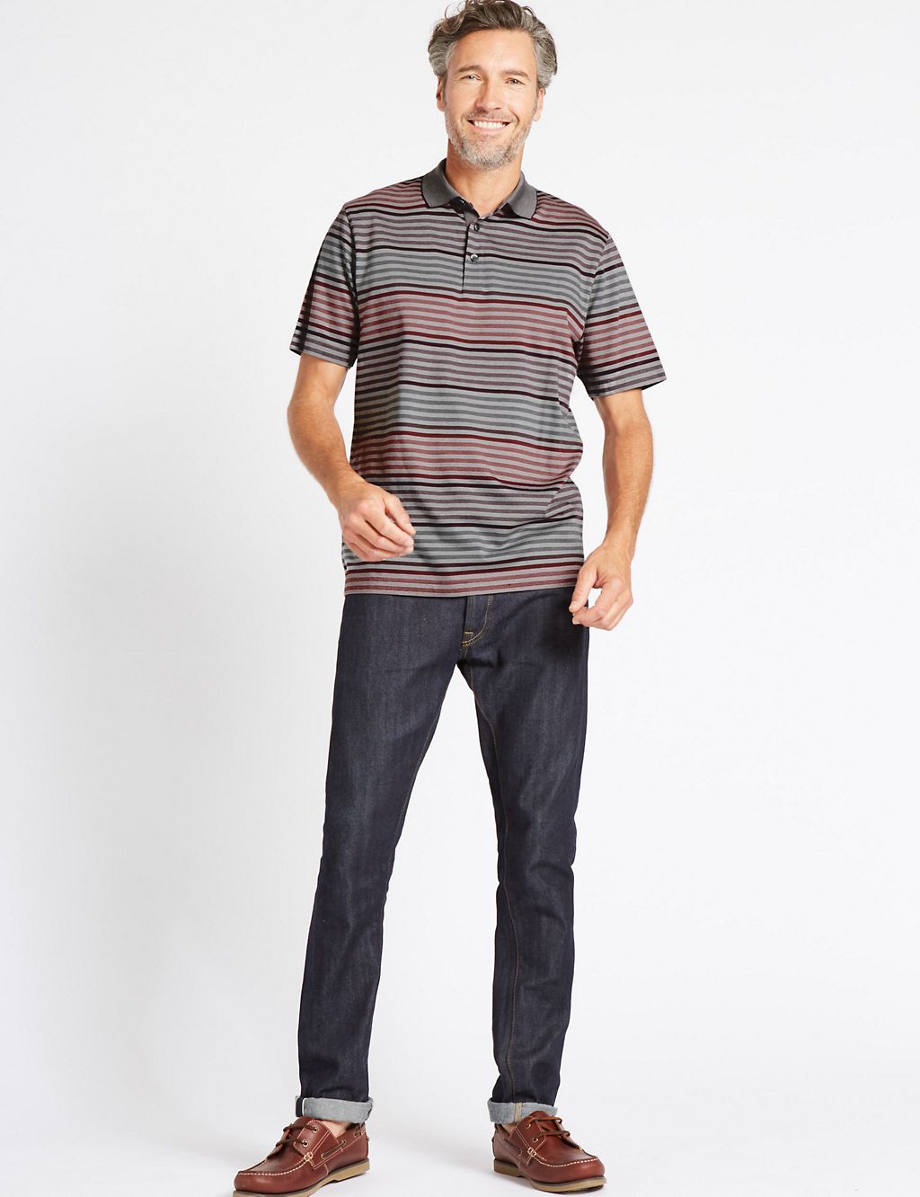Big & Tall Pure Cotton Striped Polo Shirt 2 of 5