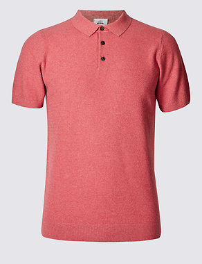 Big & Tall Pure Cotton Textured Polo Shirt Image 2 of 3