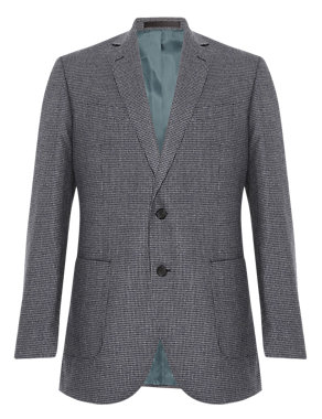 Big & Tall Pure Wool 2 Button Puppytooth Jacket Image 2 of 8