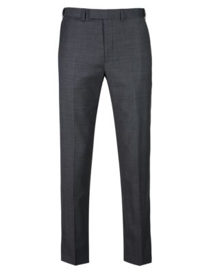 Big & Tall Pure Wool Flat Front Trousers Image 2 of 4