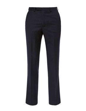 Big & Tall Pure Wool Pinstriped Trousers Image 2 of 6