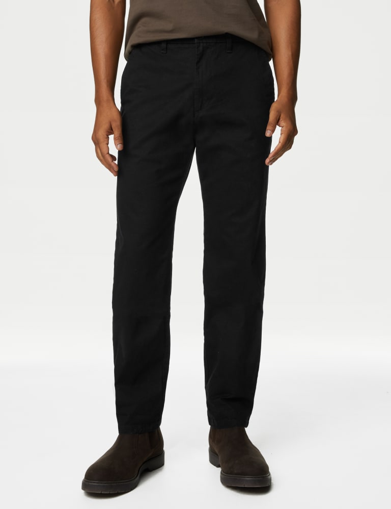 Big Tall Regular Fit Stretch Chinos M S Collection M S