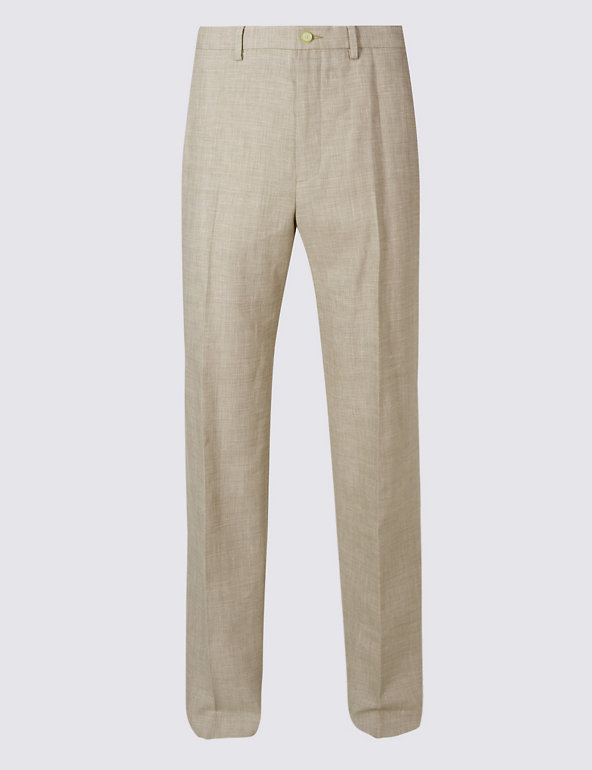 Big & Tall Regular Linen Miracle Trousers Image 1 of 2