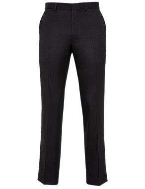 Big & Tall Slim Fit Flat Front Trousers Image 2 of 5