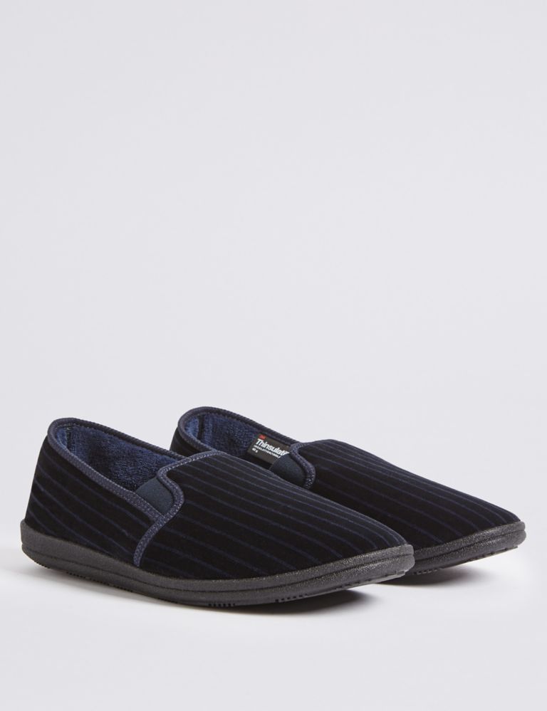Big & Tall Striped Slippers with Freshfeet™ 3 of 6