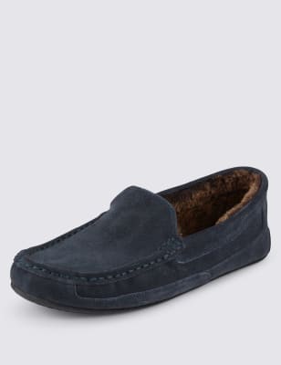 M&s suede best sale moccasin slippers