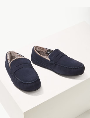 marks and spencer mens slippers wide fit