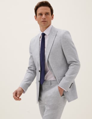 marks and spencer mens linen jackets