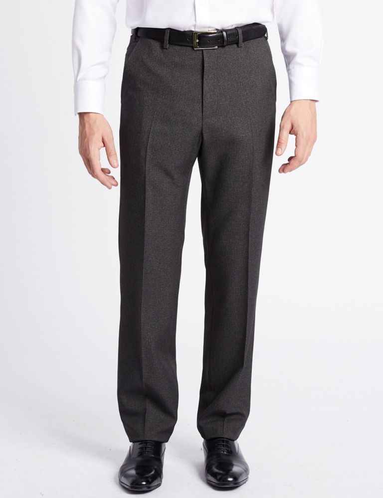 Big & Tall Textured Flat Front Trousers 1 of 4
