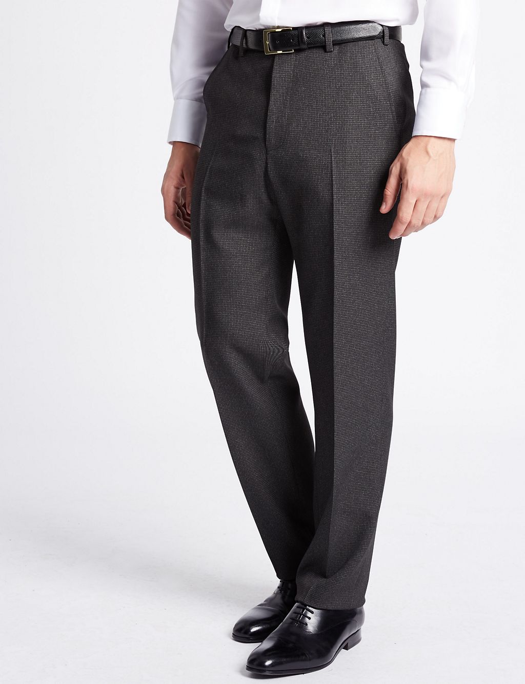 Big & Tall Textured Flat Front Trousers 2 of 4