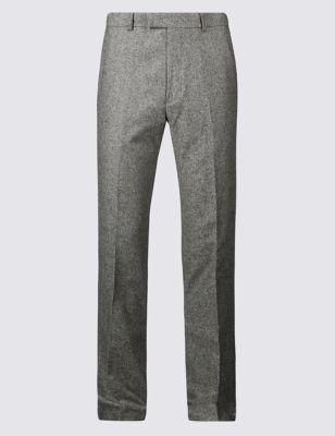 Big & Tall Textured Regular Fit Trousers Image 2 of 6