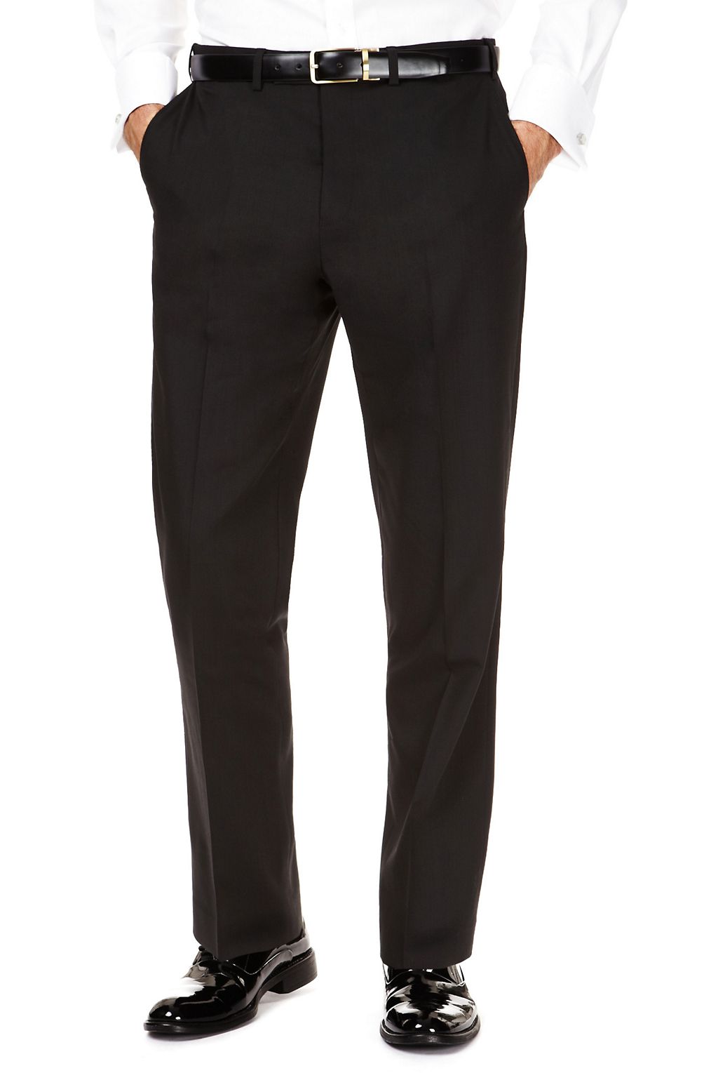 Big & Tall Ultimate Performance Flat Front Trousers with Wool 1 of 1