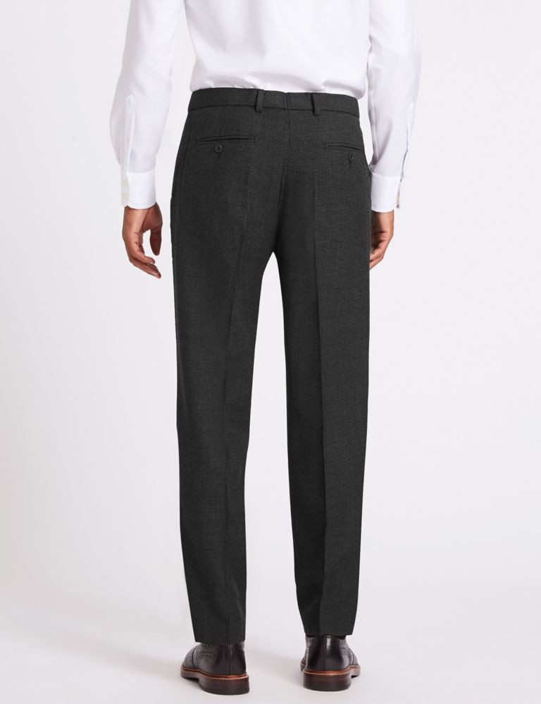 Big & Tall Wool Blend Single Pleated Trousers 4 of 5