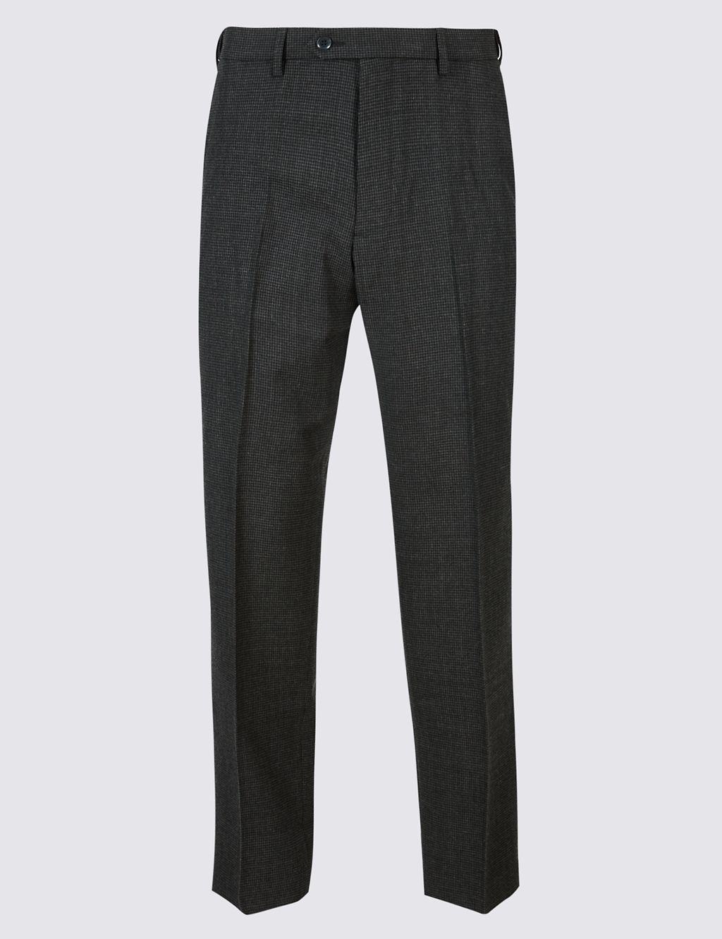 Big & Tall Wool Blend Single Pleated Trousers 1 of 5
