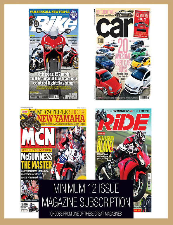 Bike & Car Pack - Magazine Gift Subscription Image 1 of 1