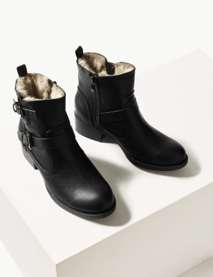 m&s ladies biker boots