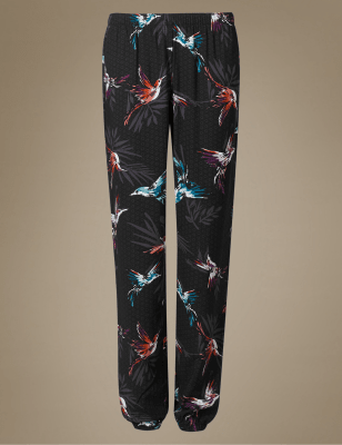black cuffed pyjama bottoms
