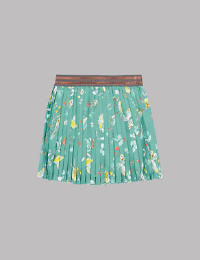 Bird Print Pleated Skirt (3-14 Years) Image 2 of 4