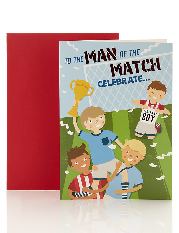 Birthday Boy Man of the Match Birthday Card Image 1 of 2