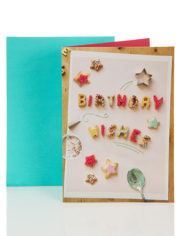 Biscuit Letters Birthday Card Image 1 of 2