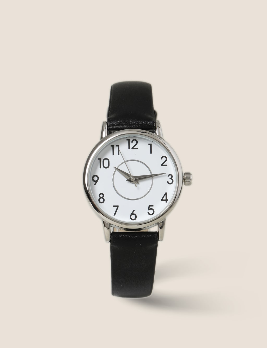 Silver black watch on sale