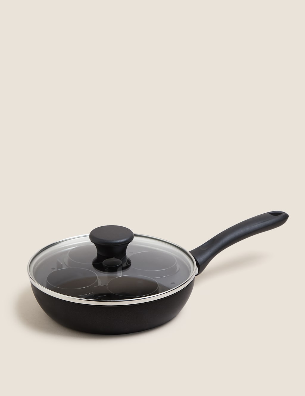 Black Aluminium 20cm Egg Poacher M S Collection M S