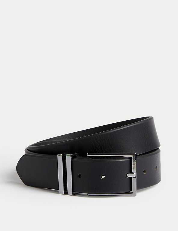 Black Leather Belt Image 1 of 2