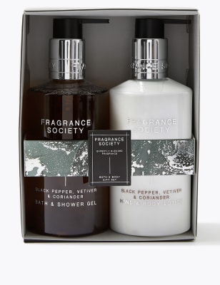 Black Pepper, Vetiver & Coriander Gift Set Fragrance Society M&S