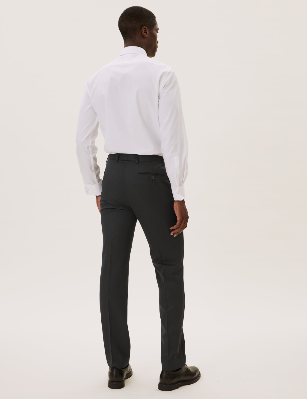 Black Regular Fit Dinner Suit Trousers M&S Collection M&S