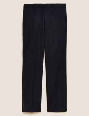 Black Regular Fit Dinner Trousers | M&S Collection | M&S