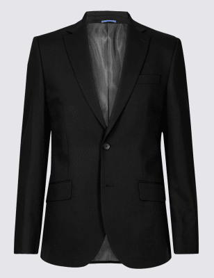 Black Regular Fit Jacket | M&S Collection | M&S