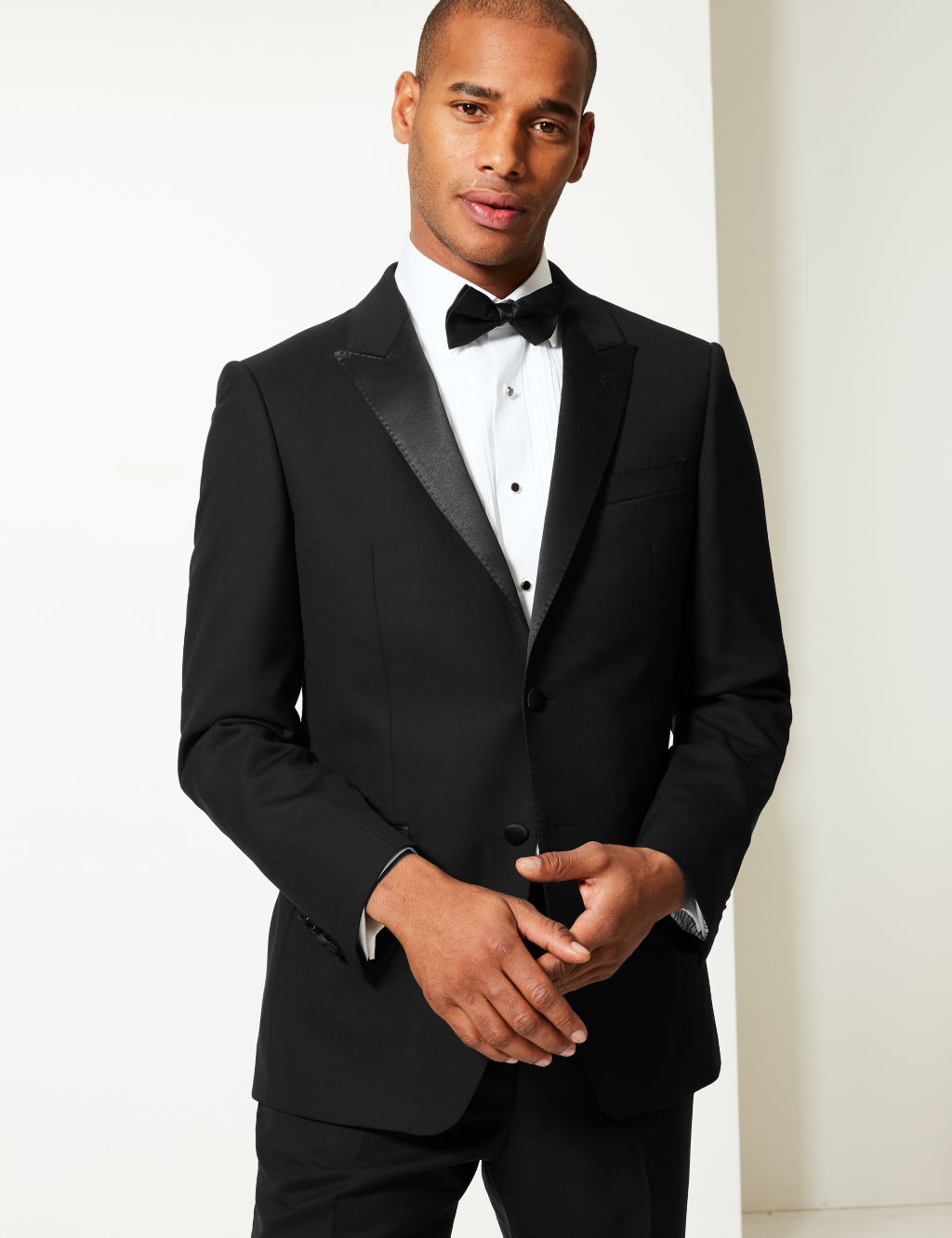 Black Regular Fit Wool Dinner Jacket | M&S Collection Luxury | M&S
