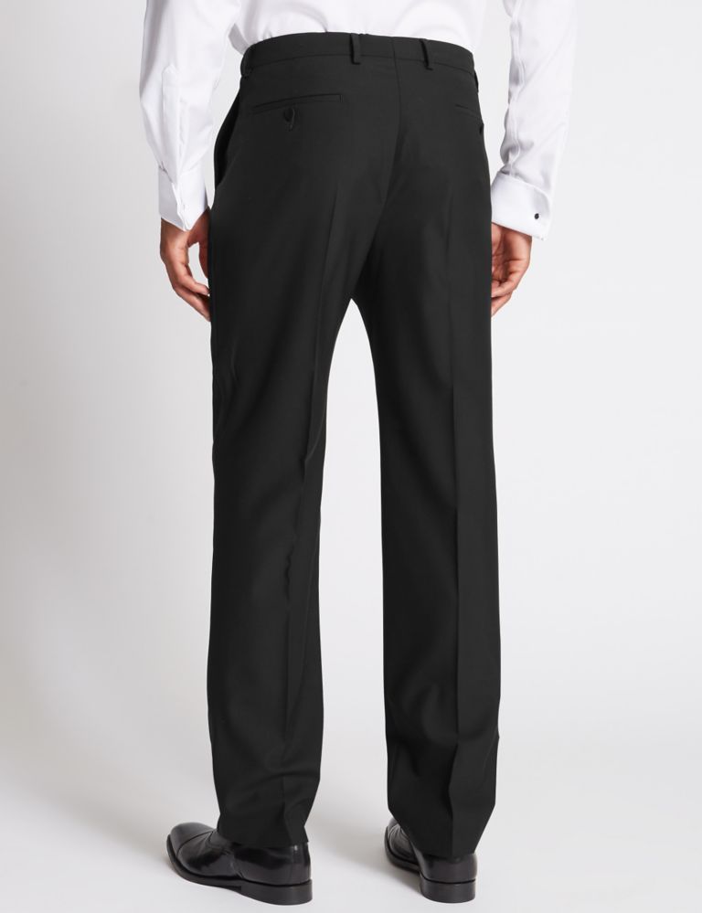 Black Regular Fit Wool Trousers 3 of 4