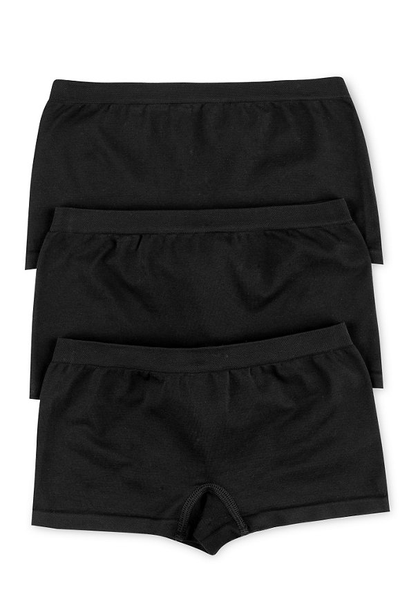 Black Seam Free Shorts (6-16 Years) Image 1 of 2