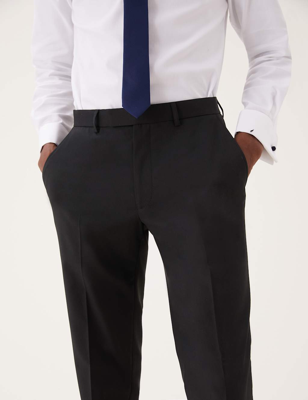Black Skinny Fit Suit Trousers with Stretch 7 of 8