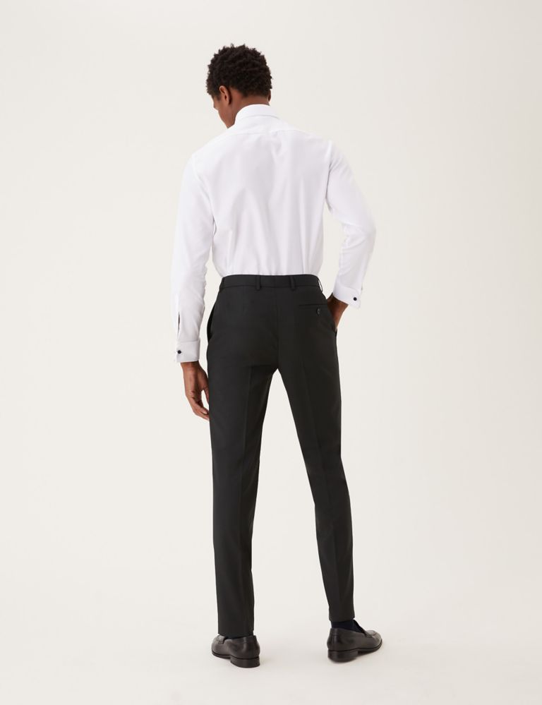 Black Skinny Fit Suit Trousers with Stretch 5 of 8