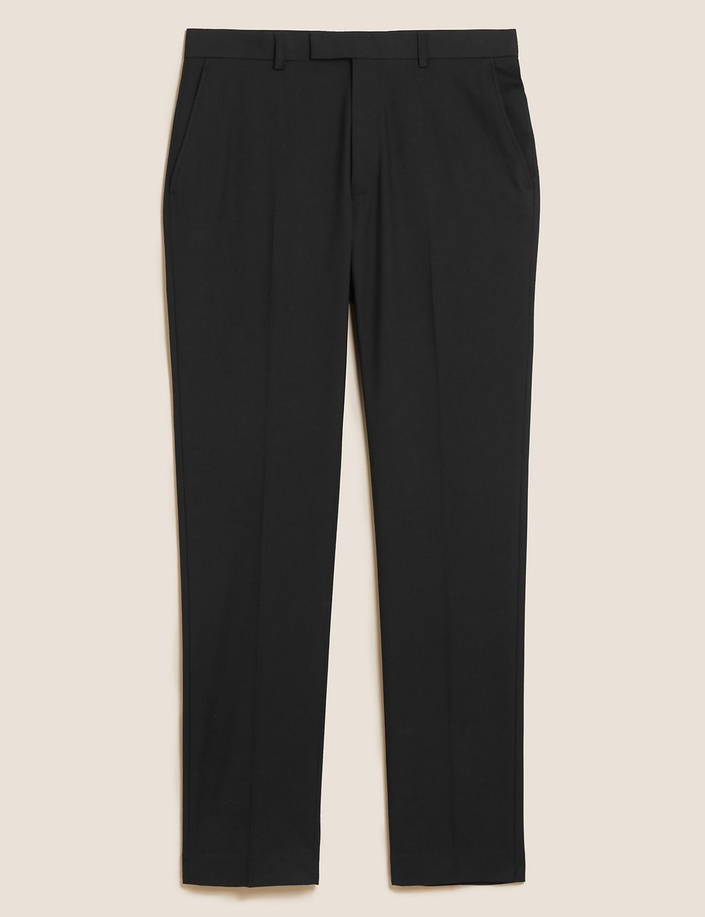 Black Skinny Fit Suit Trousers with Stretch 1 of 8