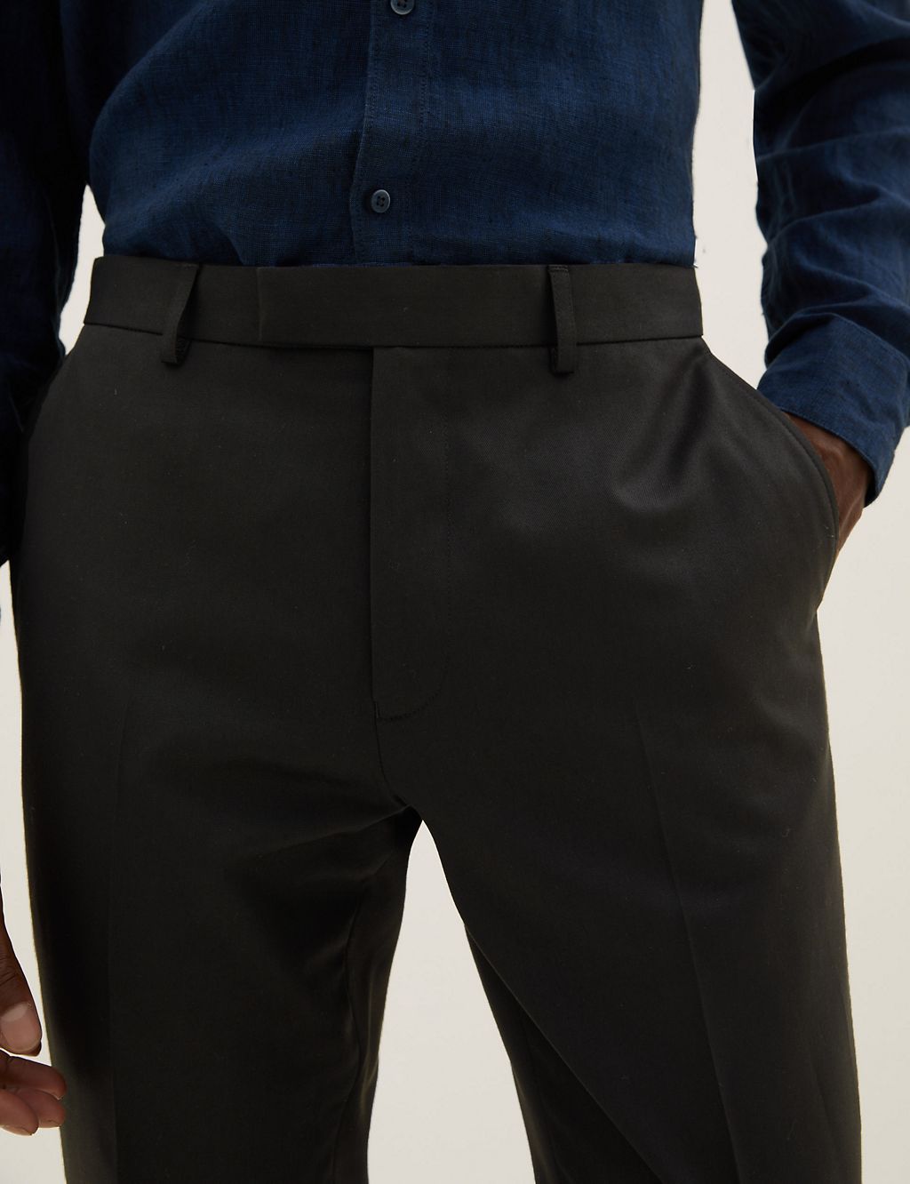Black Skinny Fit Suit Trousers 2 of 6