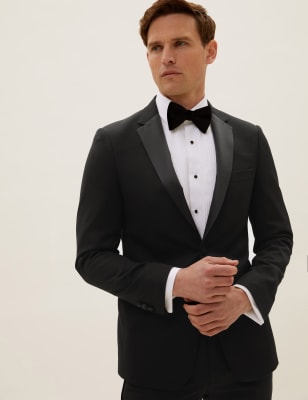 Black Slim Fit Dinner Jacket M S Collection M S