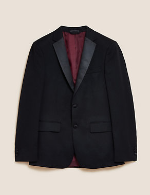 Black Slim Fit Dinner Suit Jacket Image 2 of 10
