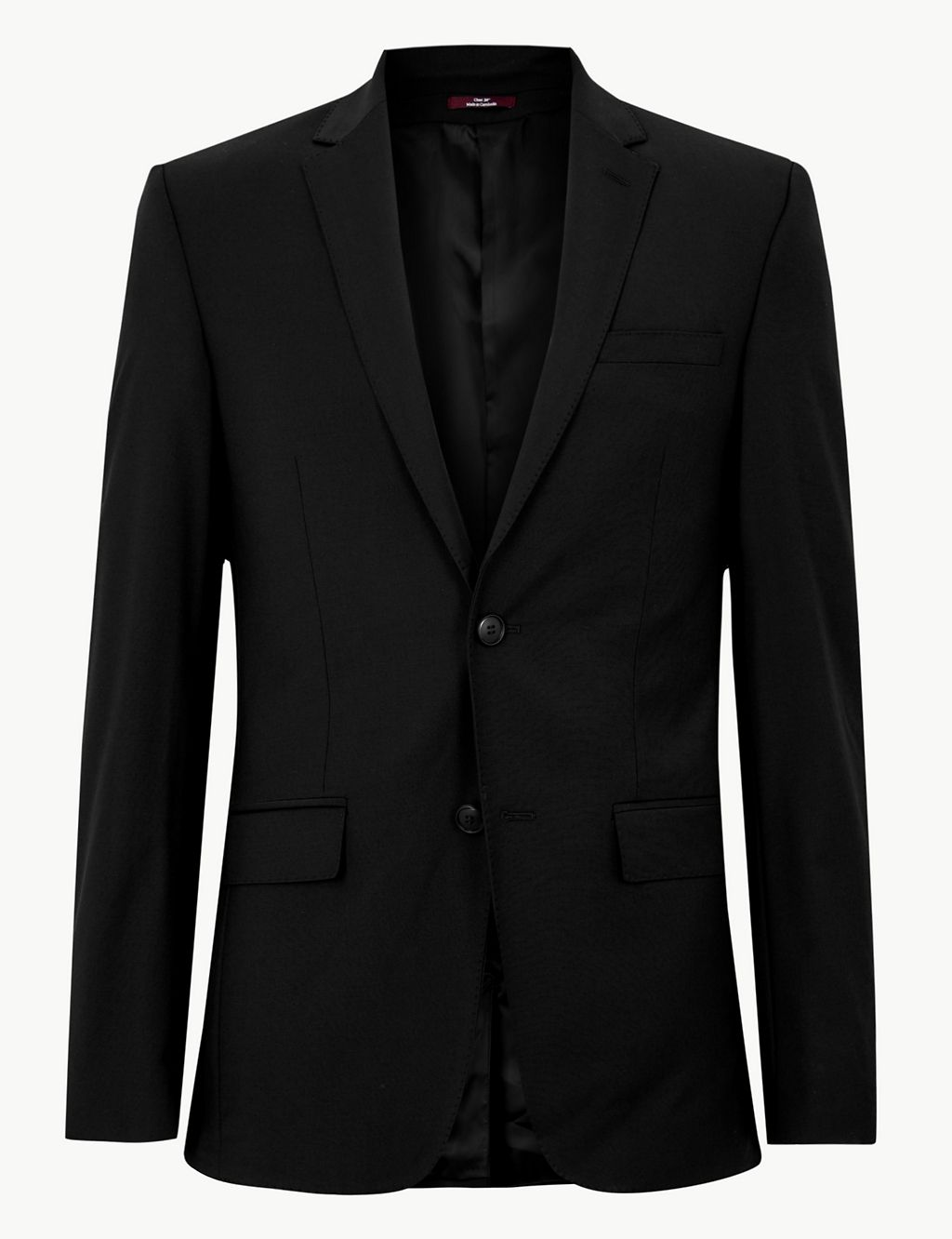 Black Slim Fit Wool Jacket 1 of 6