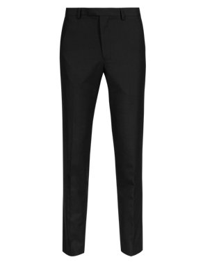 Black Superslim Flat Front Trousers Image 2 of 6