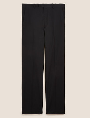 Black Tailored Fit Suit Trousers with Stretch Image 2 of 7