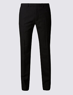 Black Tailored Fit Trousers Image 2 of 5